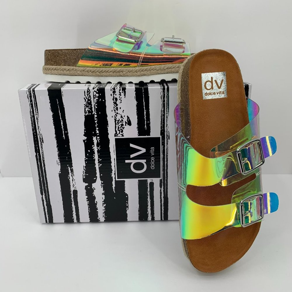 DV Dolce Vita Curry double strap comfort Iridescent lug new 9